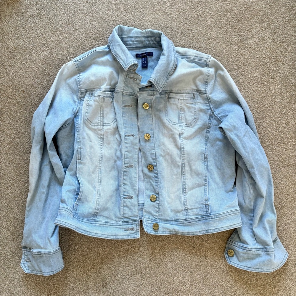 Isaac Mizrahi Live Light Wash Denim Jacket – Women’s Size 14